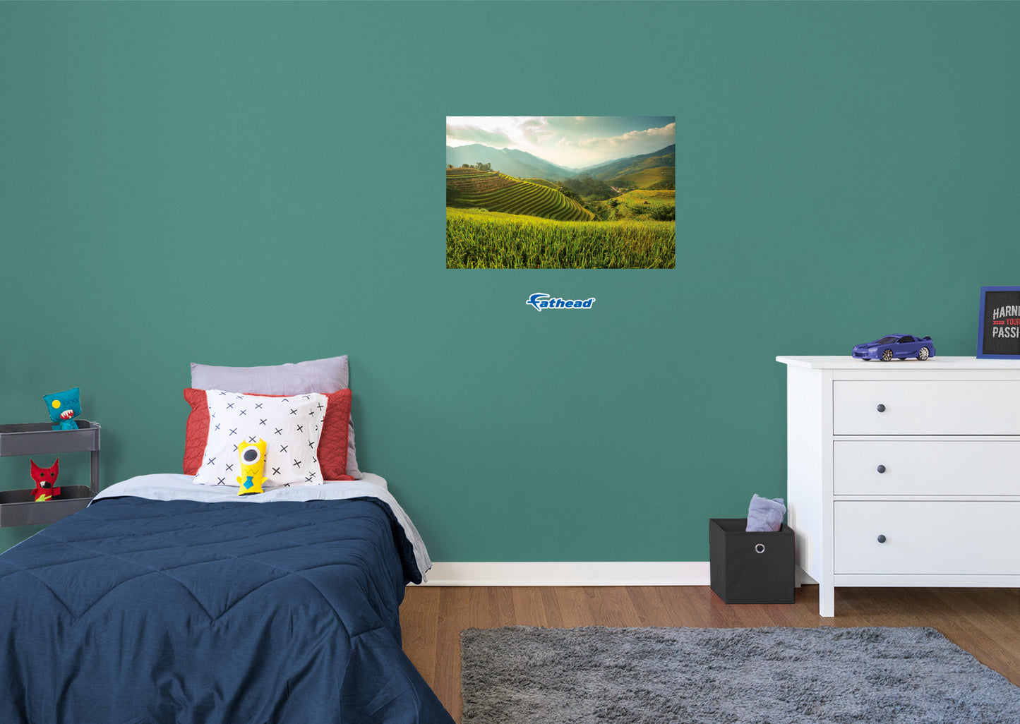 Generic Scenery: Golden Fields Poster        -   Removable     Adhesive Decal