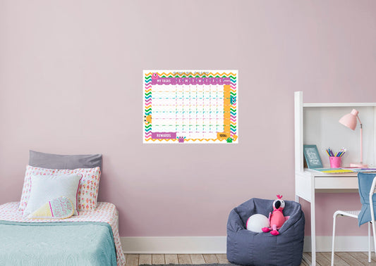 Chart: Monsters Reward Chart Version 5 Dry Erase        -   Removable Wall   Adhesive Decal