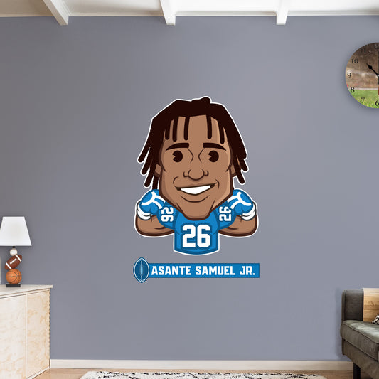 Los Angeles Chargers: Asante Samuel Jr.  Emoji        - Officially Licensed NFLPA Removable     Adhesive Decal