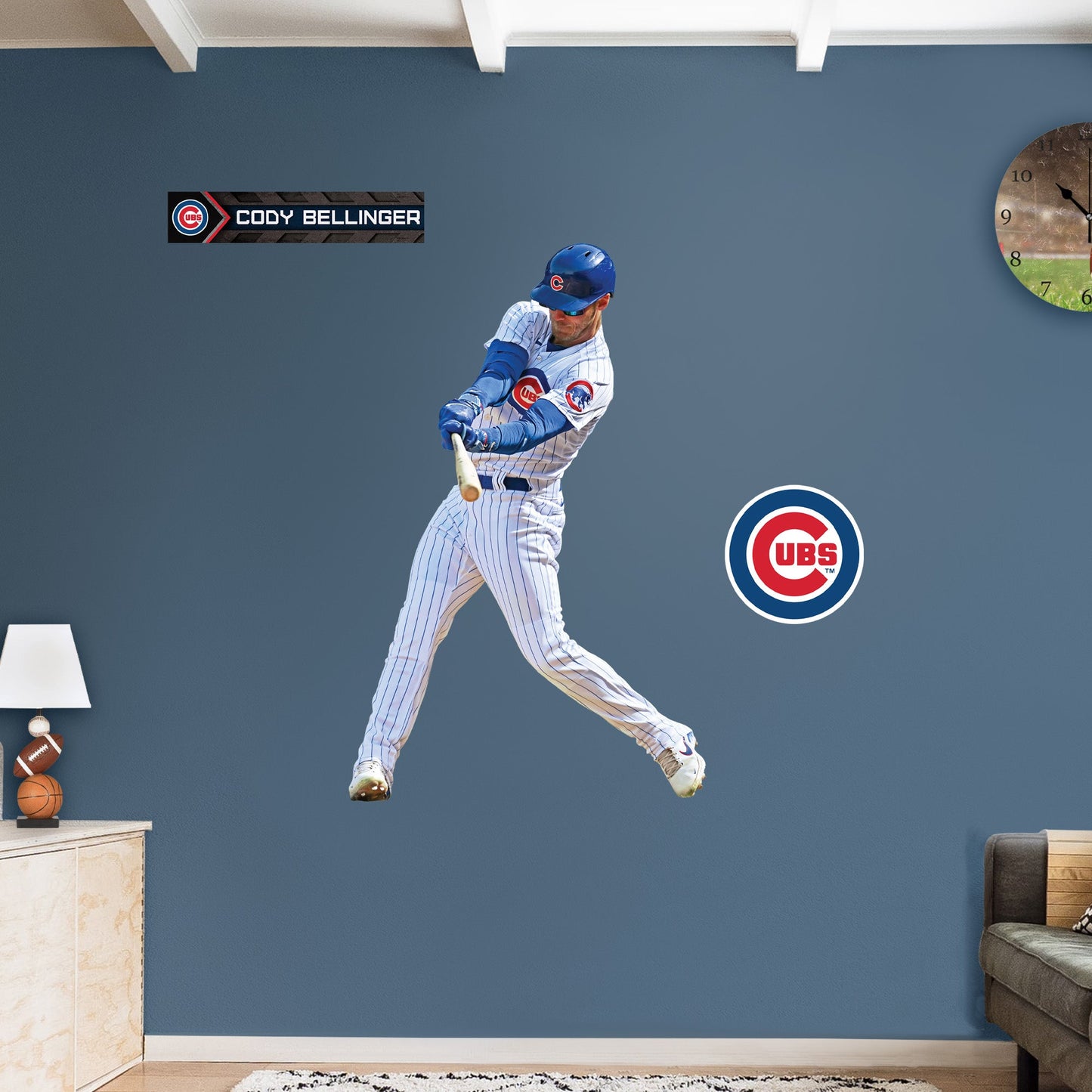 Chicago Cubs: Cody Bellinger         - Officially Licensed MLB Removable     Adhesive Decal