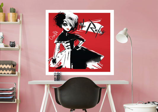 Cruella Movie:  No Rules Mural        - Officially Licensed Disney Removable Wall   Adhesive Decal