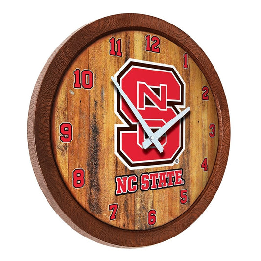 NC State Wolfpack: "Faux" Barrel Top Wall Clock - The Fan-Brand