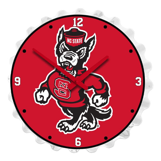 NC State Wolfpack: Mascot - Bottle Cap Wall Clock - The Fan-Brand