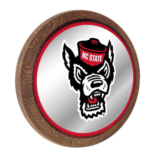 NC State Wolfpack: Mascot - Mirrored Barrel Top Mirrored Wall Sign - The Fan-Brand