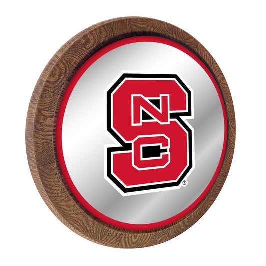 NC State Wolfpack: Mirrored Barrel Top Mirrored Wall Sign - The Fan-Brand