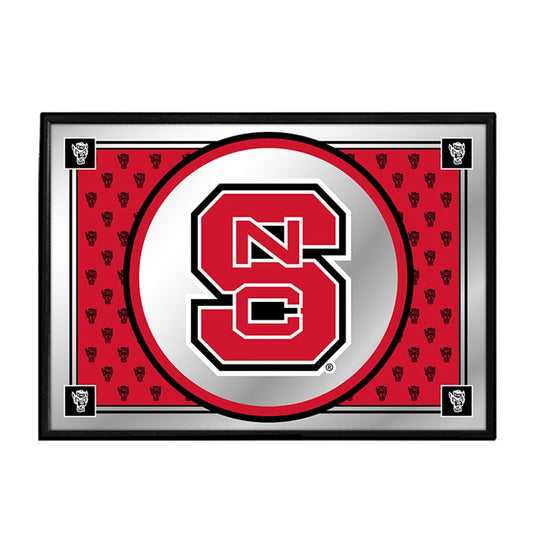 NC State Wolfpack: Team Spirit - Framed Mirrored Wall Sign - The Fan-Brand