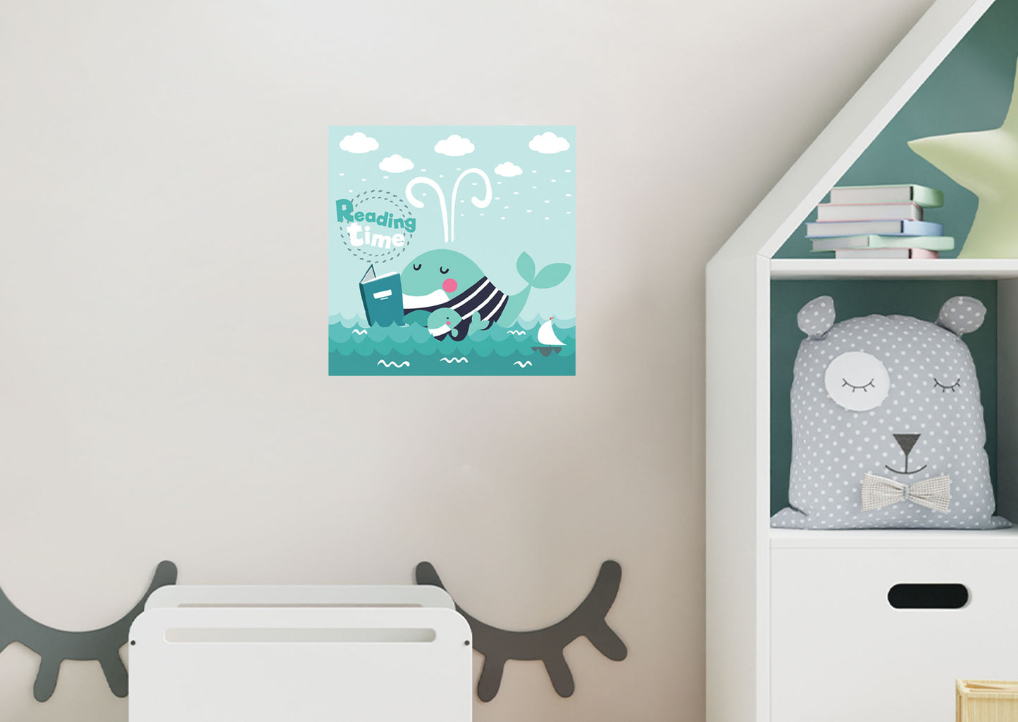 Nursery:  Reading Time Mural        -   Removable Wall   Adhesive Decal