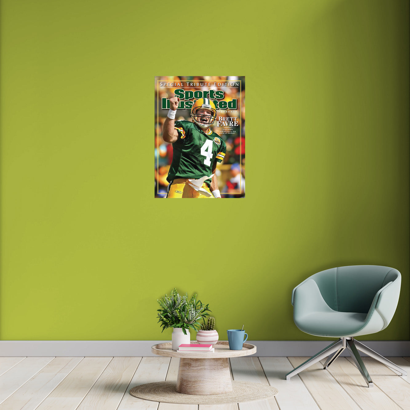 Green Bay Packers: Brett Favre Special Tribute Edition Sports Illustrated Cover - Officially Licensed NFL Removable Adhesive Decal
