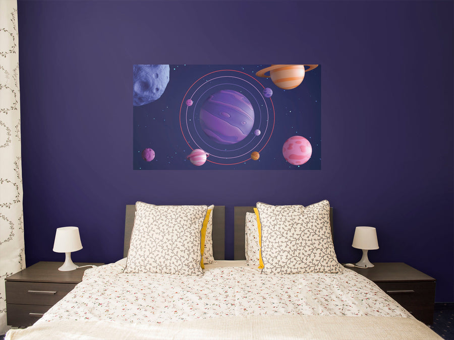 Planets: Candy Mural        -   Removable     Adhesive Decal