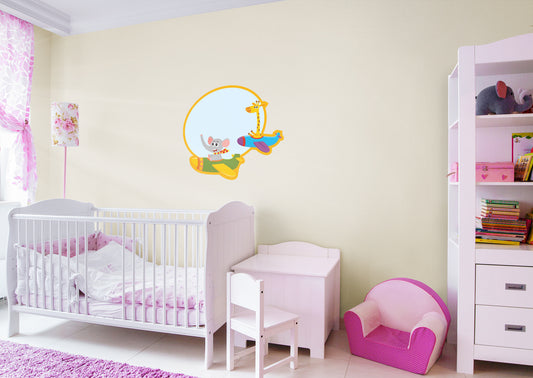 Nursery: Planes Two Friends Part 1 Dry Erase        -   Removable Wall   Adhesive Decal