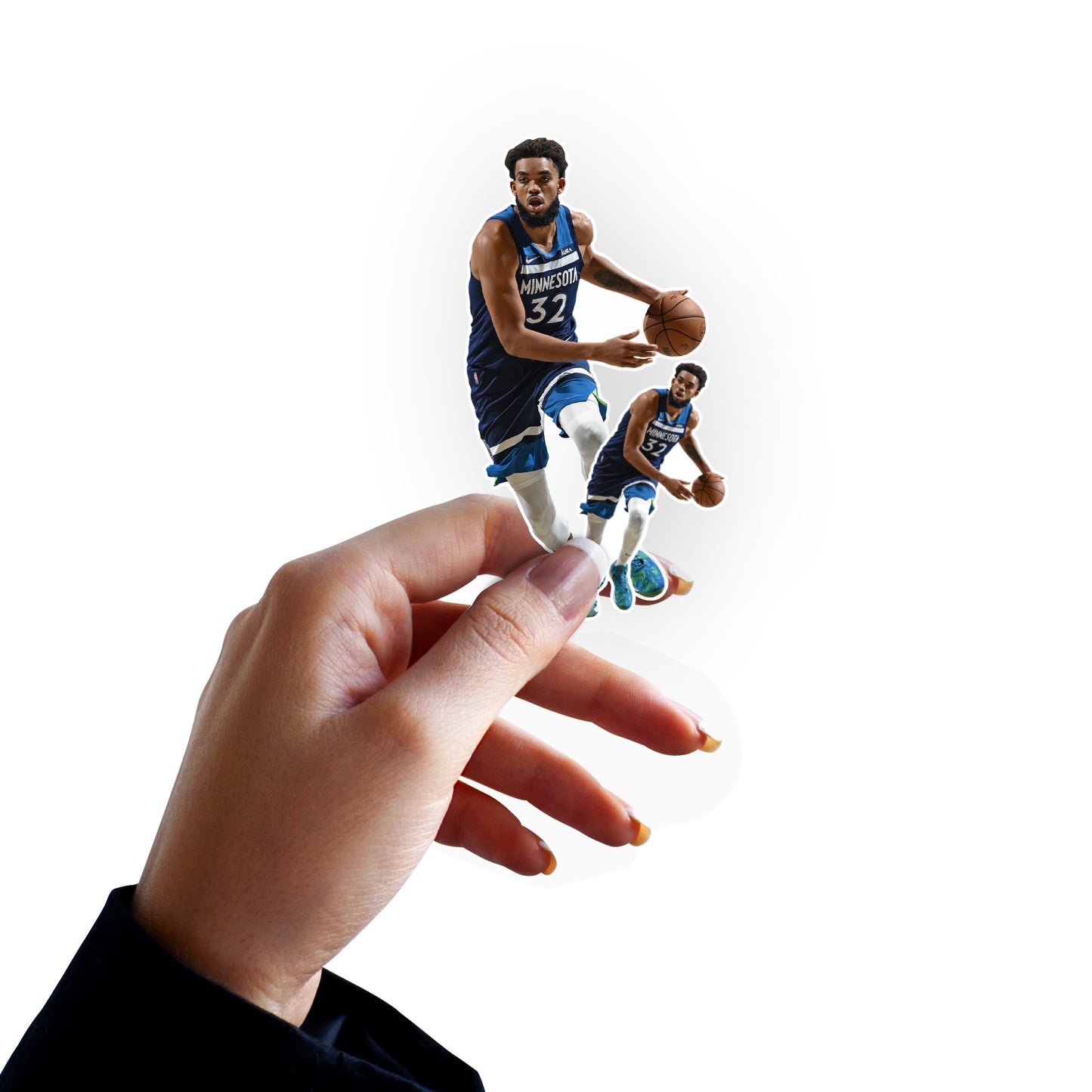 Sheet of 5 -Minnesota Timberwolves: Karl-Anthony Towns 2021 MINIS        - Officially Licensed NBA Removable     Adhesive Decal