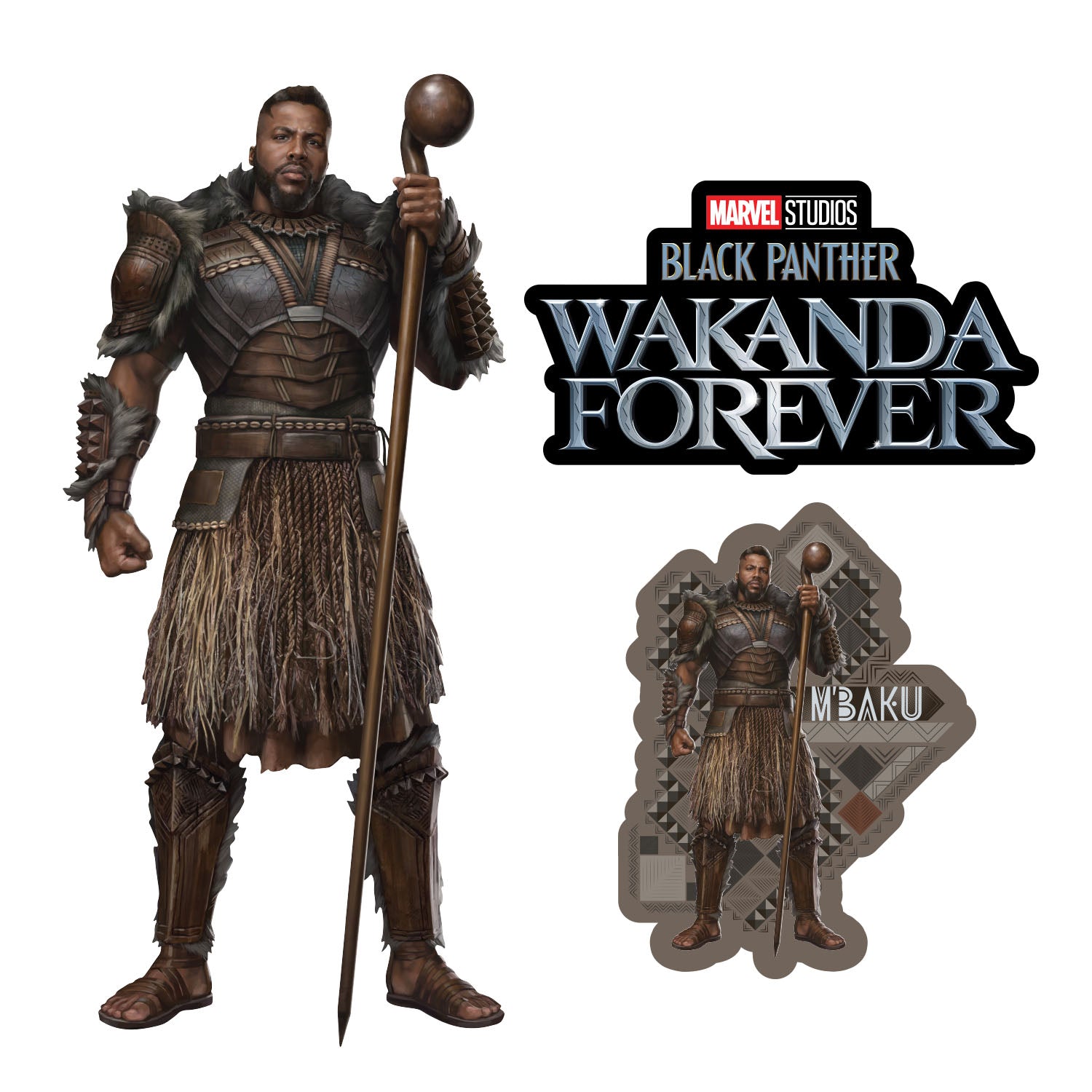 Black Panther Wakanda Forever Mbaku RealBig Officially Licensed Mar Fathead