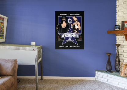 Undertaker and Shawn Michaels Wrestlemania 25 Poster        - Officially Licensed WWE Removable Wall   Adhesive Decal