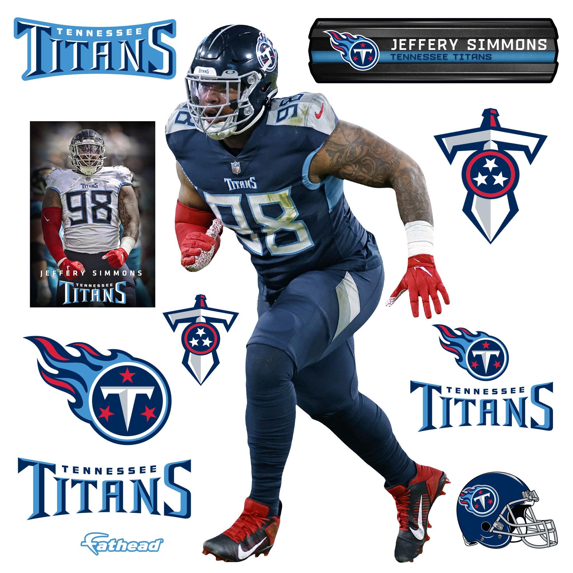Casque De Football Mini Speed Tennessee Titans Signé Par Casque De Football Mini Speed Tennessee Titans Signé Par