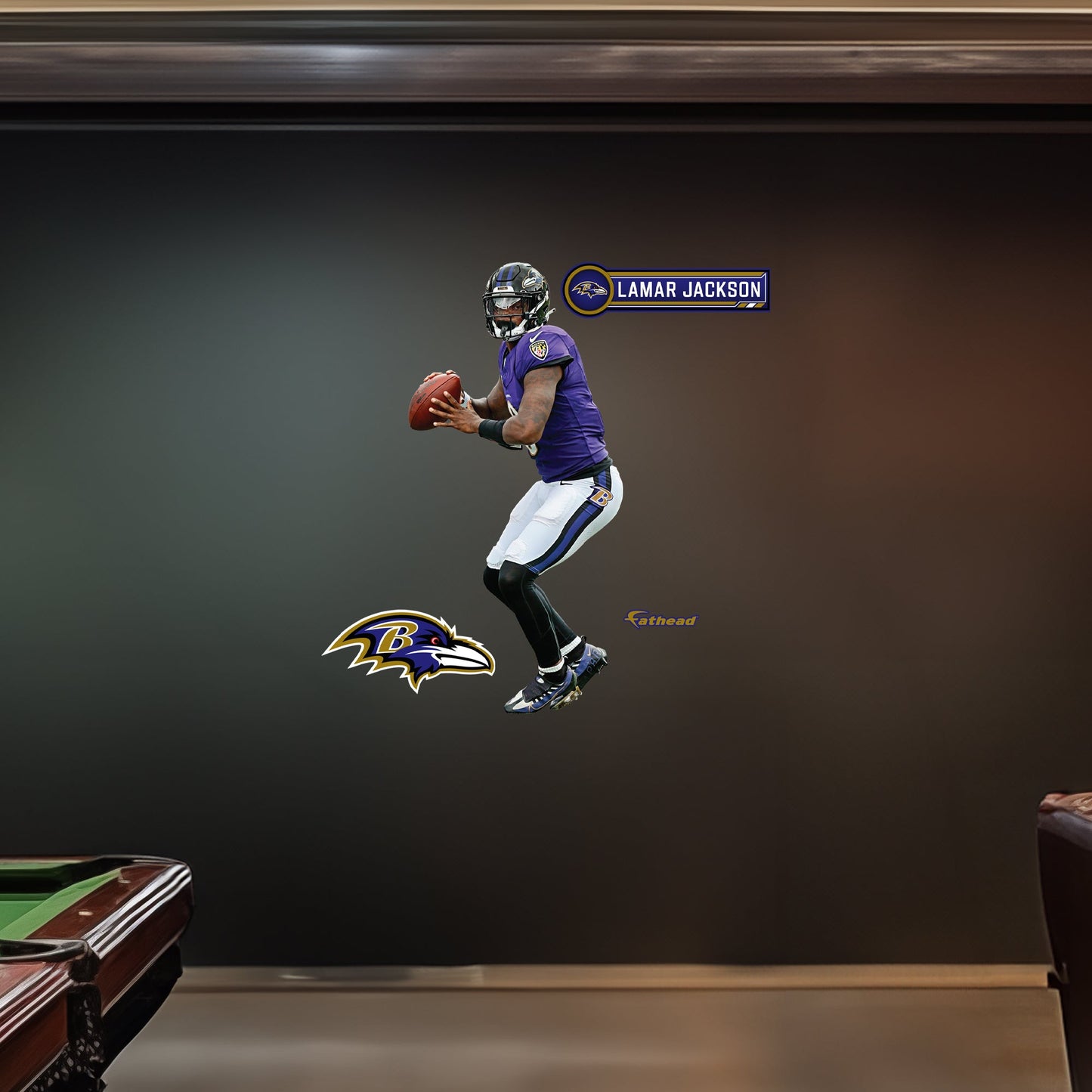 Baltimore Ravens: Lamar Jackson         - Officially Licensed NFL Removable     Adhesive Decal