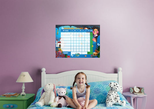 Magical Creatures: Mermaid Castle Dry Erase        -   Removable Wall   Adhesive Decal
