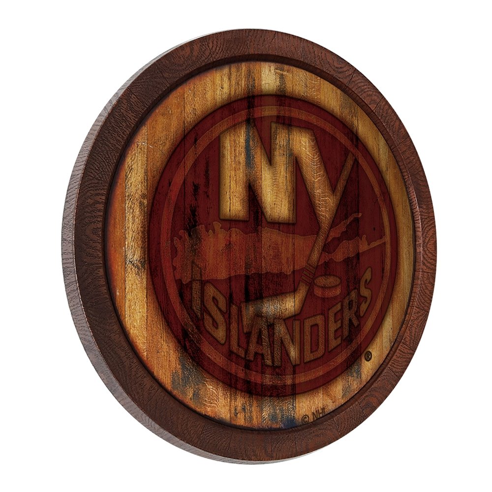 New York Islanders: Branded "Faux" Barrel Top Sign - The Fan-Brand