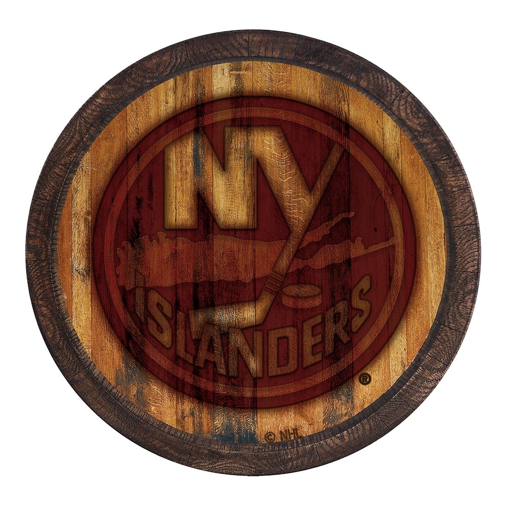 New York Islanders: Branded "Faux" Barrel Top Sign - The Fan-Brand