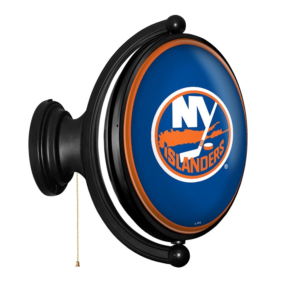 New York Islanders: Original Oval Rotating Lighted Wall Sign - The Fan-Brand