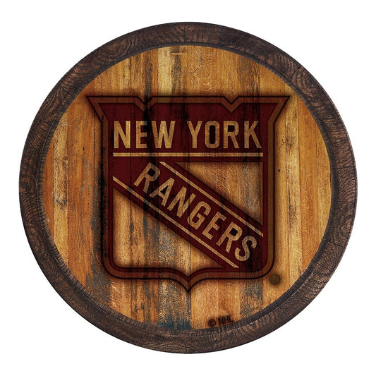 New York Rangers: Branded "Faux" Barrel Top Sign - The Fan-Brand