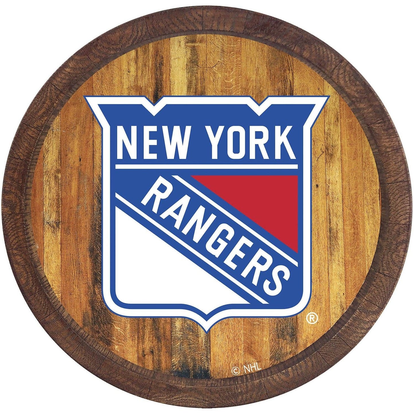 New York Rangers: "Faux" Barrel Top Sign - The Fan-Brand