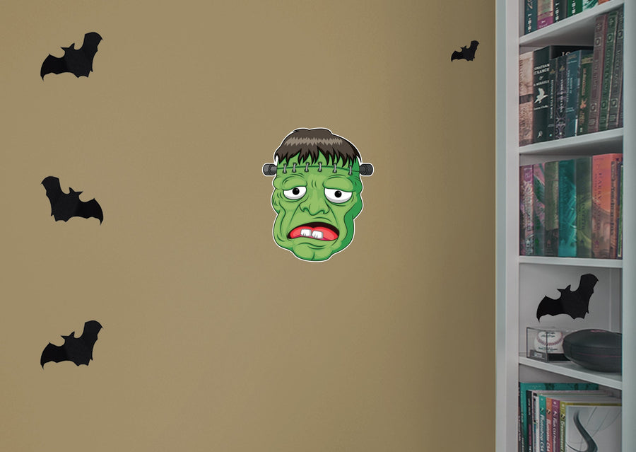 Halloween: Frankenstein Head Icon        -   Removable Wall   Adhesive Decal
