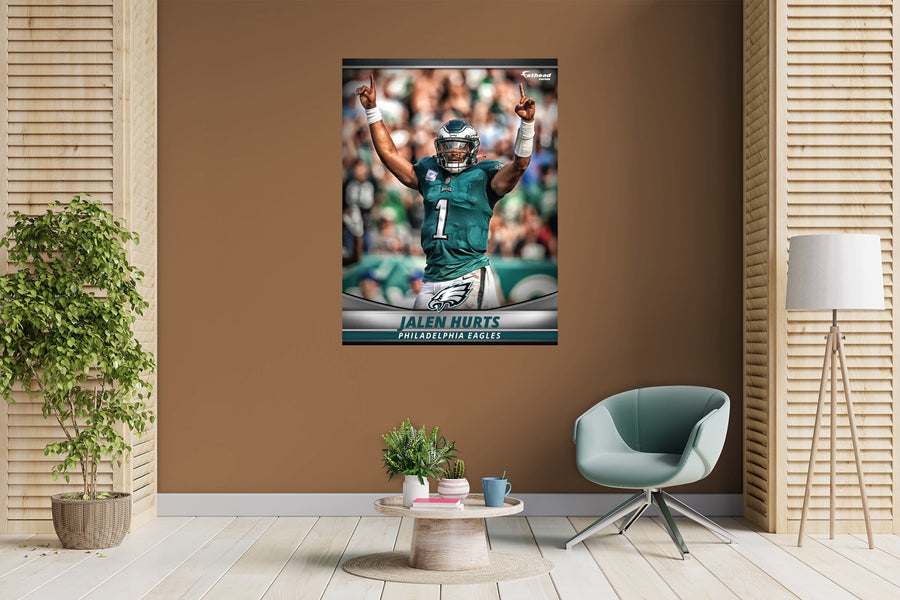 Jalen Hurts - No.1 - Peel & Stick Poster - Official NFL - Philadelphia Eagles - Reusable Vinyl Wall Decal