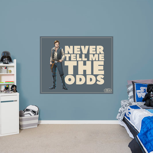 Han Solo The Odds Quote Poster        - Officially Licensed Star Wars Removable     Adhesive Decal