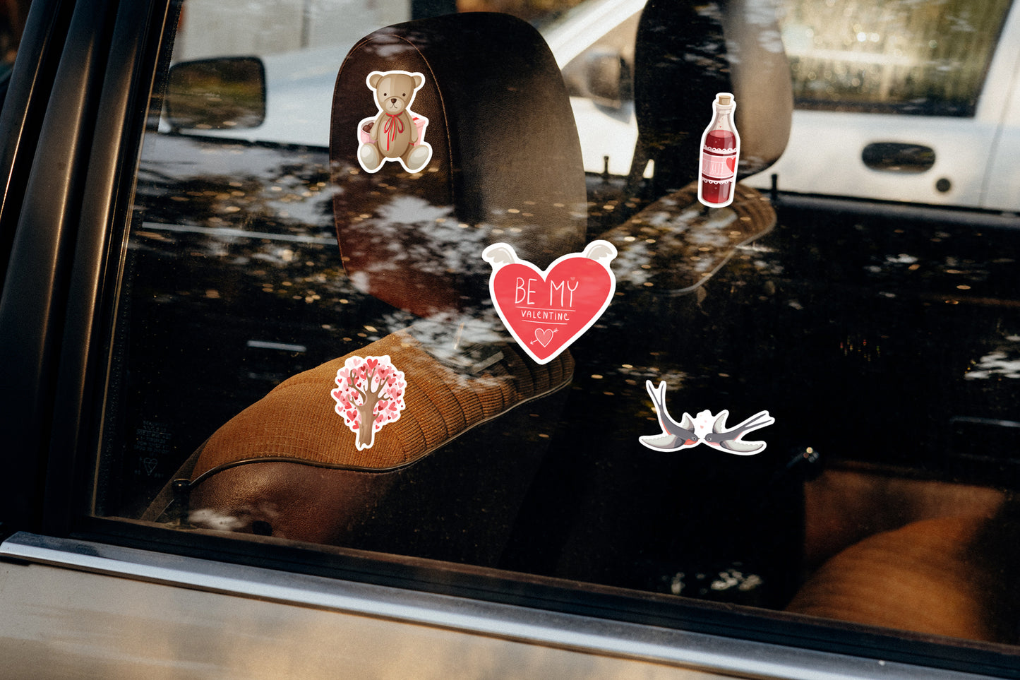 Valentine's Day: The Elixir of Love Window Clings - Removable Window Static Decal