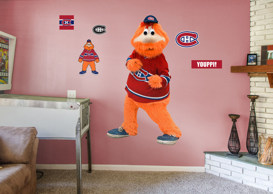 Youppi! - RealBig Mascot Collection - Official NHL - Montreal Canadiens - Reusable Vinyl Wall Decals