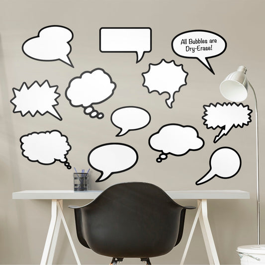 Thought Bubbles - Removable Dry Erase Vinyl Decal