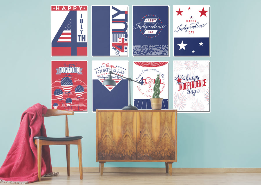 Happy Independence Day Collection            Removable Wall   Adhesive Decal