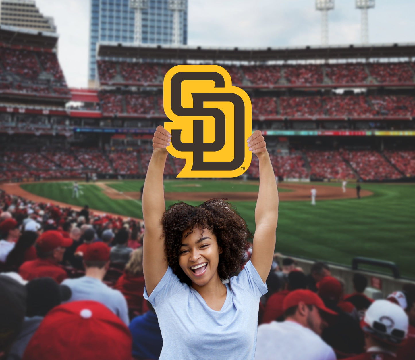 San Diego Padres: Logo Foam Core Cutout - Officially Licensed MLB Big Head
