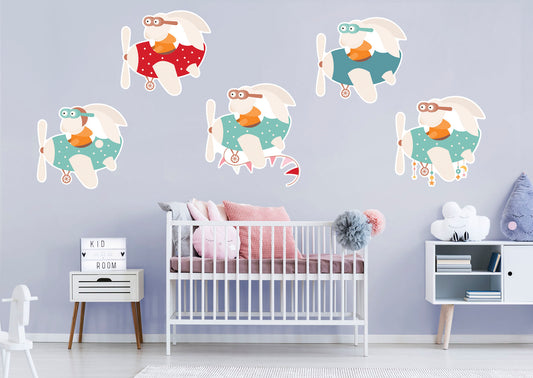 Nursery_Planes:  Racers Collection        -   Removable Wall   Adhesive Decal