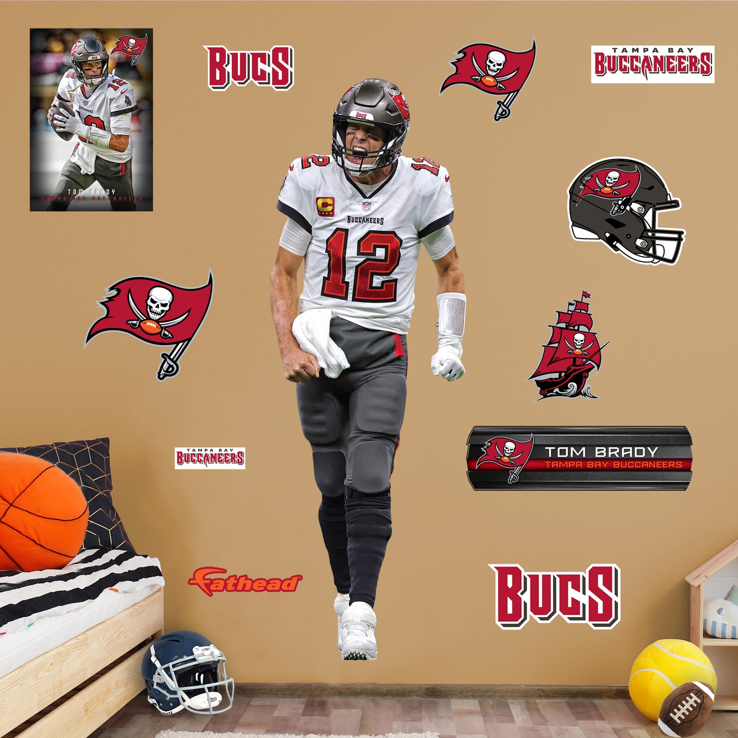 Tampa Bay Buccaneers: Tom Brady 2022 Celebration        - Officially Licensed NFL Removable     Adhesive Decal