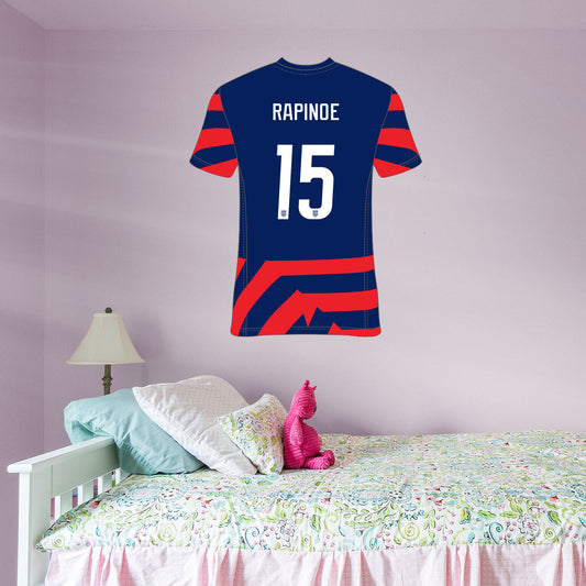 Megan Rapinoe Jersey Graphic Icon        - Officially Licensed USWNT Removable     Adhesive Decal