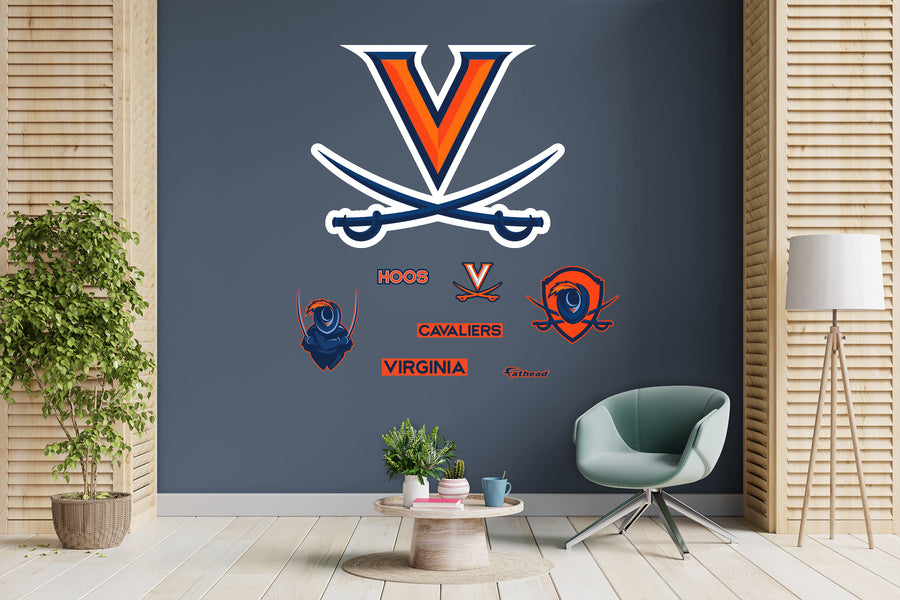 Virginia Cavaliers - RealBig Logo Collection - Official NCAA - Reusable Vinyl Wall Decals
