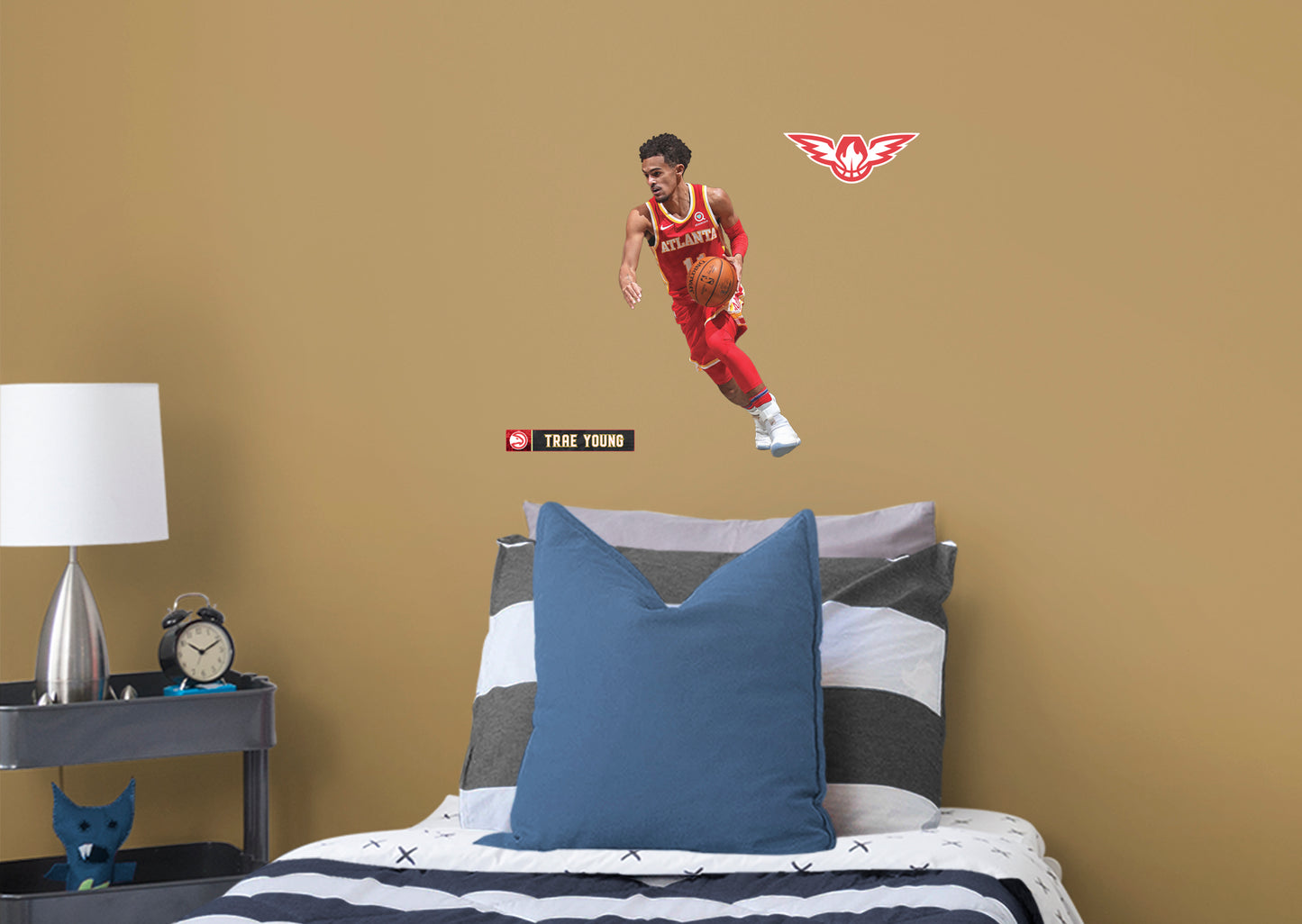 Atlanta Hawks Trae Young  Red Jersey        - Officially Licensed NBA Removable Wall   Adhesive Decal