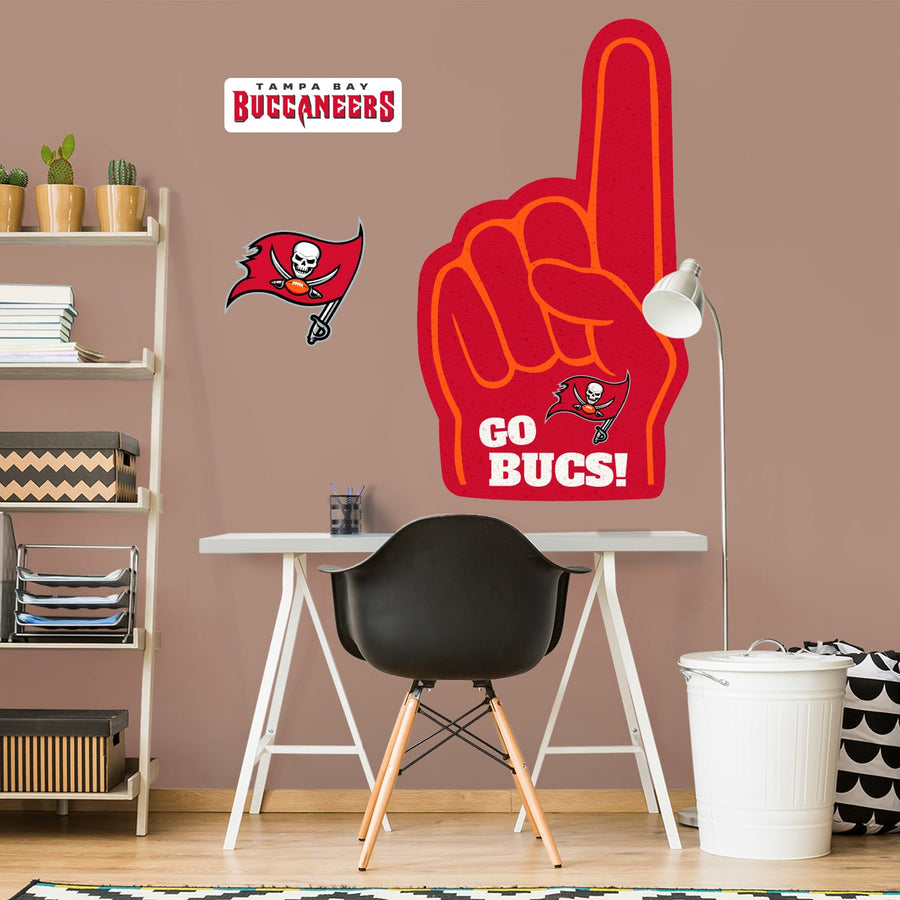 Tampa Bay Buccaneers - RealBig Foam Finger Collection - Official NFL - Reusable Vinyl Wall Decals