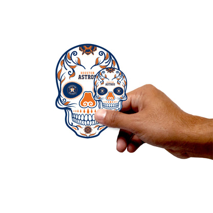 Sheet of 5 -Houston Astros:  2022 Skull Minis        - Officially Licensed MLB Removable     Adhesive Decal