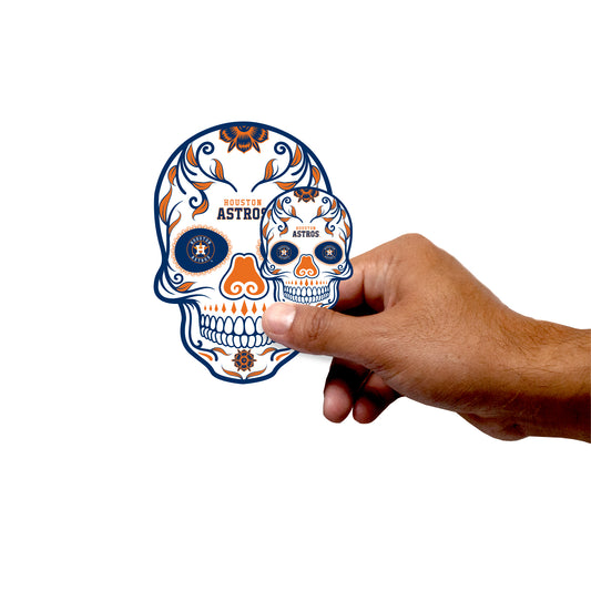 Sheet of 5 -Houston Astros: Skull Minis - Officially Licensed MLB Removable Adhesive Decal
