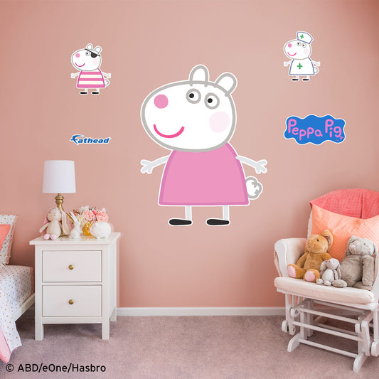Peppa Pig: Suzy RealBigs        - Officially Licensed Hasbro Removable     Adhesive Decal
