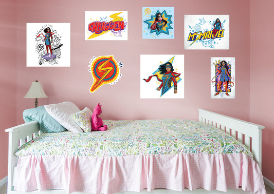 Ms. Marvel: Ms. Marvel Doodle Collection        - Officially Licensed Marvel Removable     Adhesive Decal