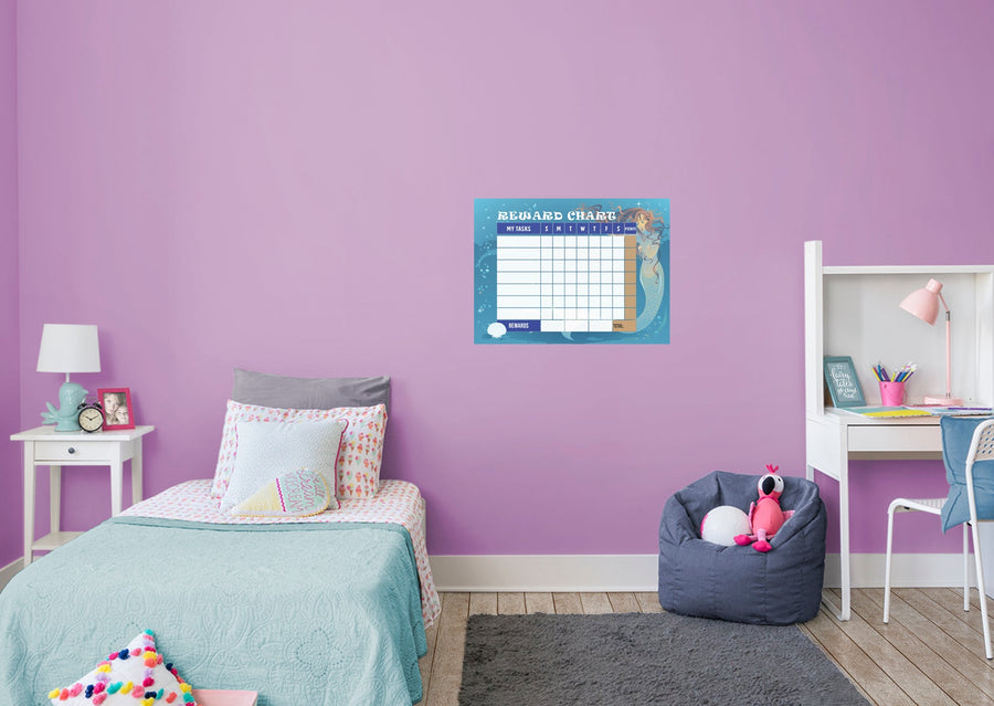 Magical Creatures: Mermaid Bubbles Dry Erase        -   Removable Wall   Adhesive Decal