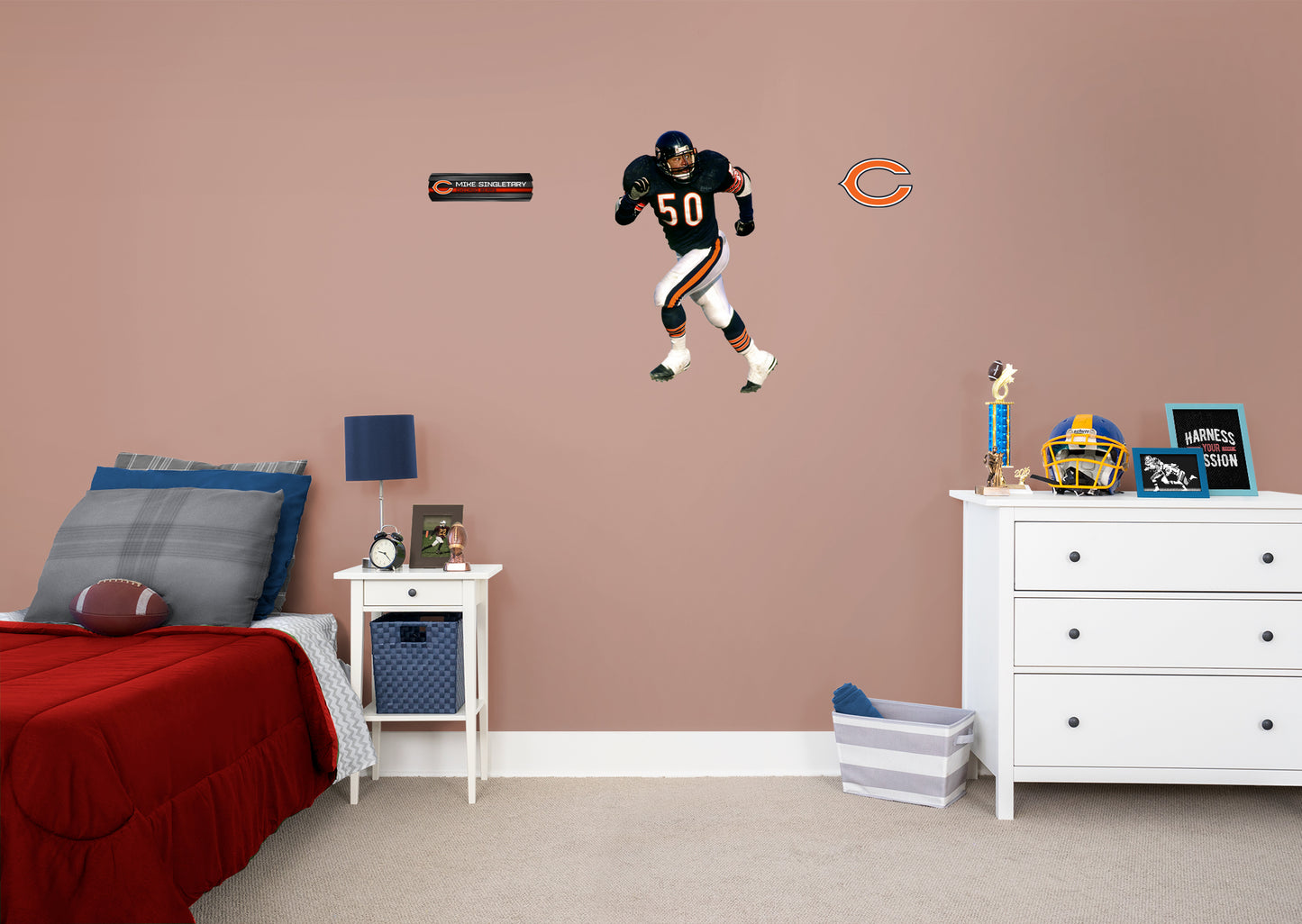 Chicago Bears: Mike Singletary  Legend        - Officially Licensed NFL Removable Wall   Adhesive Decal