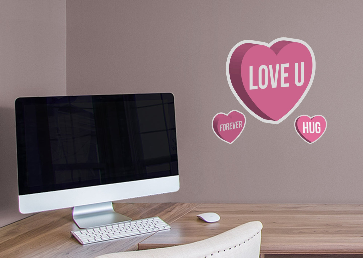 Valentine's Day: Love You Forever Icon - Removable Adhesive Decal