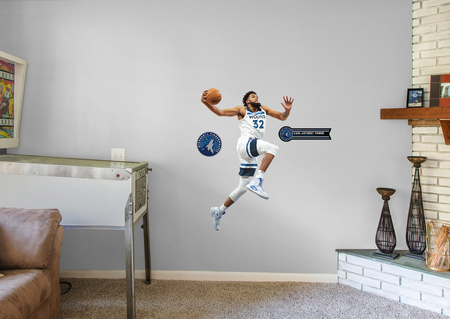 Minnesota Timberwolves: Karl-Anthony Towns 2021 Dunk        - Officially Licensed NBA Removable     Adhesive Decal