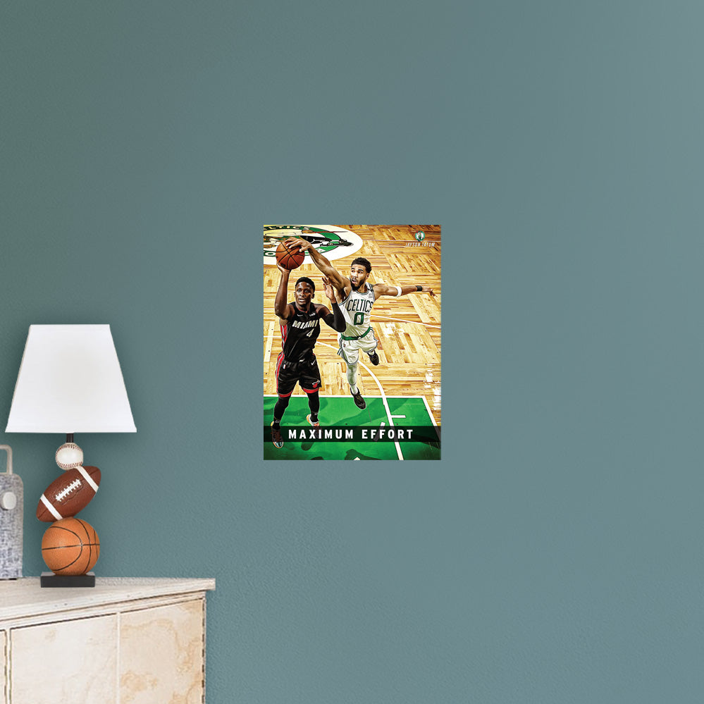 Boston Celtics: Jayson Tatum Block Motivational Poster - Officially Licensed NBA Removable Adhesive Decal