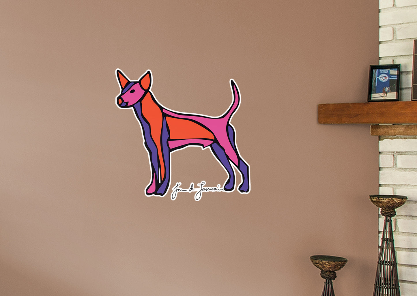 Dream Big Art:  Dog Icon        - Officially Licensed Juan de Lascurain Removable     Adhesive Decal