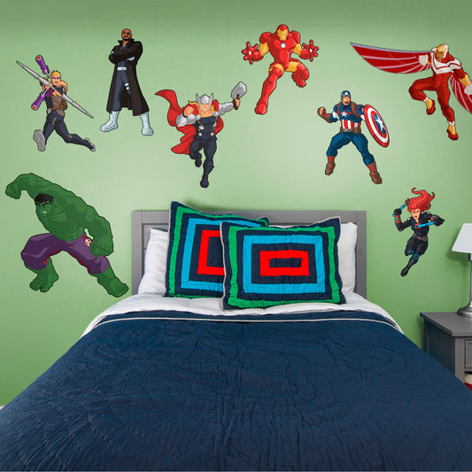 Avengers Assemble: Illustrated Collection - Officially Licensed Removable Wall Decal